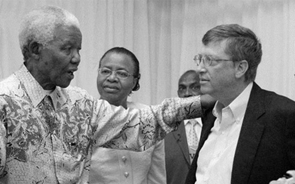 Bill Gates and Nelson Mandela 