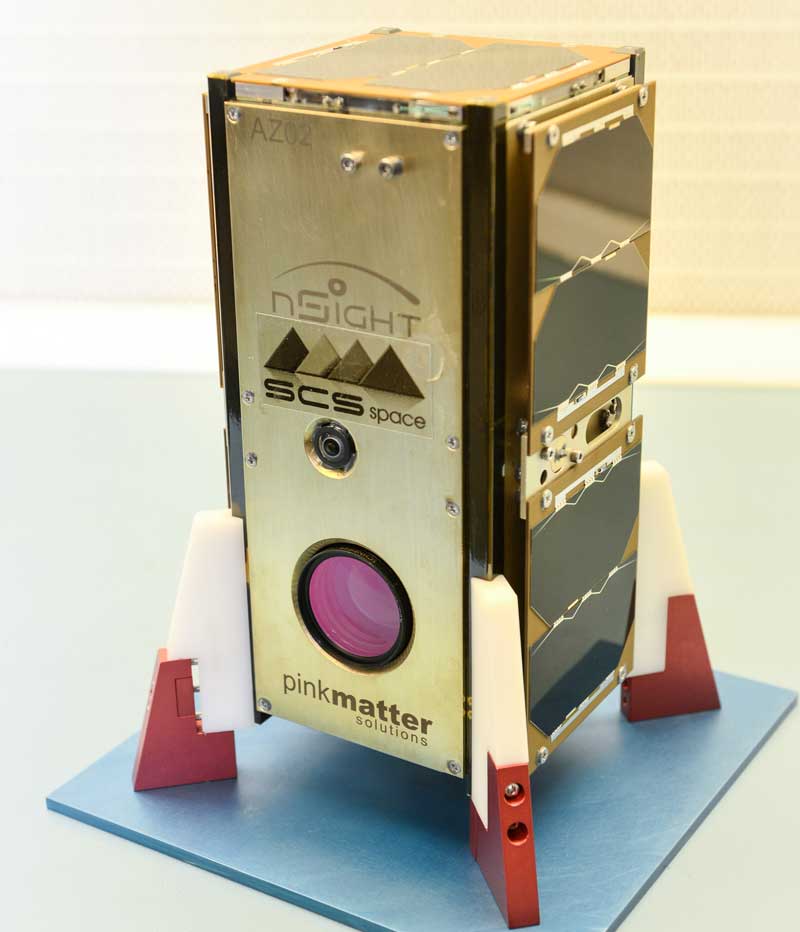 It took a team of South Africans six months to build the nanosatellite, nSight1. It launches with 49 other satellites from the International Space Station in early 2017 as part of the European Space Agency's QB50 project to study the Earth's upper atmosphere. (Image: SCS Aerospace Group)