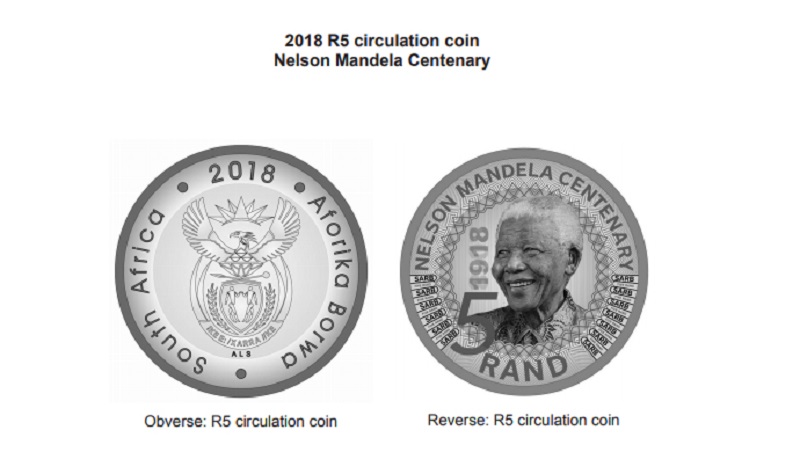 A first look at the new R5 coin celebrating the centenary of Nelson Mandela's birth